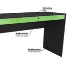 Kit Gamer B28 Com Mesa E Estante Com 6 Nichos Preto E Verde