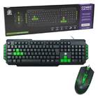 Kit Gamer Teclado E Mouse Para Ambidestro Ergonômico