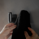 Kit Gancho de Parede Plástico 8,5x14x4cm Preto Eleve OU