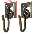 Kit Gancho De Rede Ouro Velho Com Buchas E Parafusos