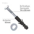 Kit Gancho para Rede de Descanso C/ Parafusos, Buchas e Broca