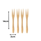 Kit Garfos Fruta Bambu 4pçs Yoi