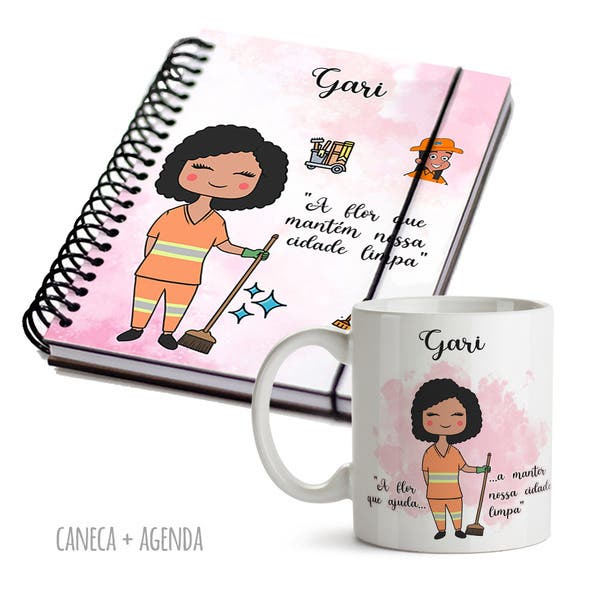 Kit Gari Feminino Caneca E Agenda Cabelo:preto Cacheado | Leroy Merlin