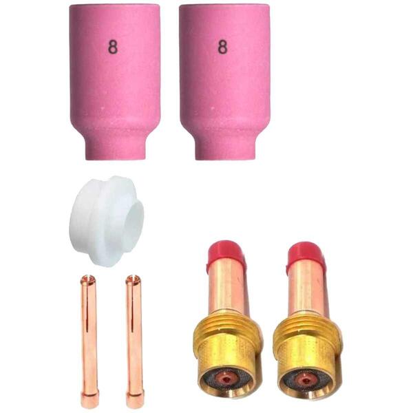 Kit Gás Lens 3,2 - 2 Difusor Tig Gás Lens Leve 3,2mm 45v27 +