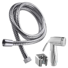 Kit Gatilho Metal Cromado + Mangueira Inox 1,20m + Suporte Ca