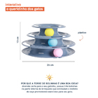 Kit Gatos Com Torre De Bolinhas/tapete/escova Catnip - 3pçs O