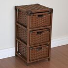 Kit Gaveteiro 3 Gavetas Cesto De Roupas 30x60 E Lixeira 20x30