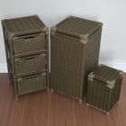 Kit Gaveteiro 3 Gavetas Cesto De Roupas 30x60 E Lixeira 20x30