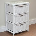 Kit Gaveteiro 3 Gavetas E Cesto Roupas Fibra Sintética 38x28x