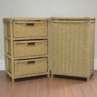 Kit Gaveteiro 3 Gavetas E Cesto Roupas Fibra Sintética 38x28x