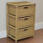 Kit Gaveteiro 3 Gavetas E Cesto Roupas Fibra Sintética 38x28x