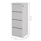 Kit Gaveteiro E Escrivaninha Miuthu Cinza