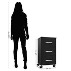 Kit Gaveteiro Para Escritório 3 Gavetas E Rodízios Pietra Pre