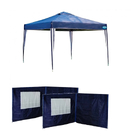 Kit Gazebo Tenda Azul Base E Topo 3m X 3m Altura 2,50m Dobráv