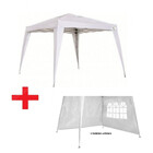 Kit Gazebo Tenda Branca Praia/campo Base E Topo 3x3 Altura 2,
