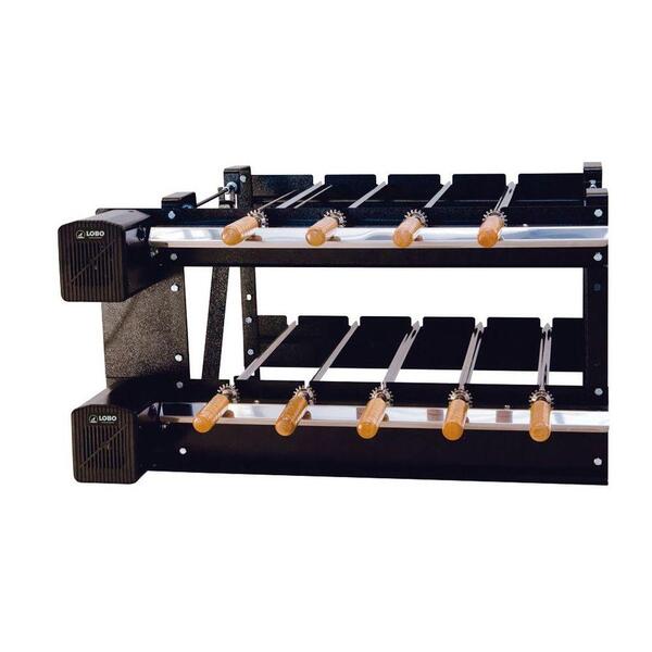 Kit Gda 9/69 Giratório Em Aço Carbono Regulável E 9 Espetos