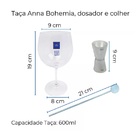 Kit Gin Tônica Premium Taça Cristal Dosador Colher Drink Top