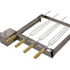 Kit Giratório Baixo Para Churrasqueira Em Inox 04 Espetos