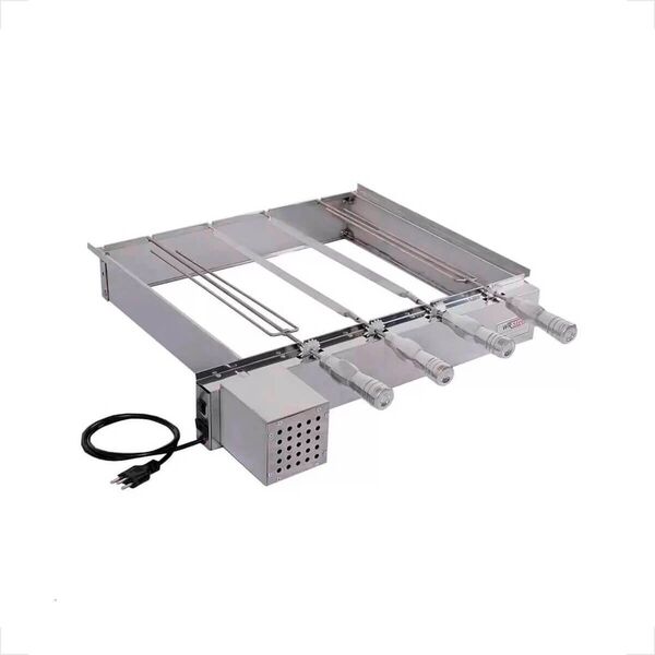 Kit Giratorio Para Churrasqueira Wr Presence Inox 430 4 Espet