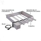 Kit Giratorio Para Churrasqueira Wr Presence Inox 430 4 Espet