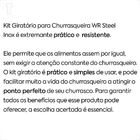 Kit Giratorio Para Churrasqueira Wr Presence Inox 430 4 Espet