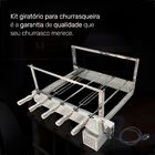 Kit Giratorio Para Churrasqueira Wr Stell Inox 5 Espetos Moto