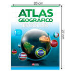 Kit Globo Terrestre Inflável + Lupa E Atlas Escolar Em Portug