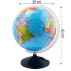 Kit Globo Terrestre Profissional Studio 30cm +  Mapa Do Brasi