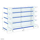 Kit Gondola Flex Centro Com Ponta 2m 1 Ponta 1 Inicial + 1 Co