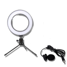 Kit Gravação Profissional - Ring Light De Mesa De 6" Com Trip