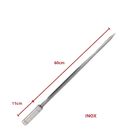 Kit Grelha Inox 70x40cm + 4 Espetos + Suporte Churrasqueira