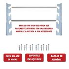 Kit Grelha Inox 70x60 Mais Suporte De Inox Barras Alumínio