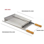 Kit Grelha Parrilla Tipo Argentina + Grelha Moeda - Pequena 3