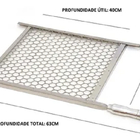 Kit Grelhas Parrilla Tipo Argentina + Grelha Moeda + 3 Espeto