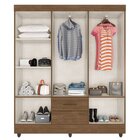 Kit Guarda-roupa Casal 6 Portas Com Cômoda 4 Gavetas Lisa Car