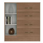 Kit Guarda-roupa Casal 6 Portas E Cômoda Sapateira 1 Porta Li