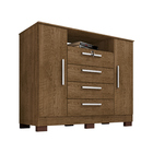 Kit Guarda Roupa Casal Modena 6 Portas 2 Gavetas Com Espelho