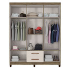 Kit Guarda Roupa Casal Porto Belo 6 Portas 2 Gavetas Com Espe