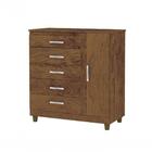 Kit Guarda Roupa Elegance 4pts E Cômoda Imbuia