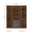 Kit Guarda Roupa Espelho E Multi Uso Veronica Jatoba Gafite