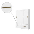 Kit Guarda Roupa Héstia E Criado Mudo Bella Branco Tana Decor