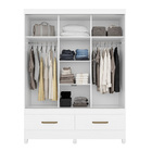 Kit Guarda Roupa Héstia E Criado Mudo Bella Branco Tana Decor