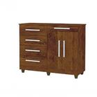 Kit Guarda Roupa Ideal 6pts, Multiuso E Cômoda Sirius Imbuia