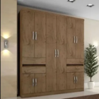 Kit Guarda Roupa Roupeiro Comoda Sapateira 11 Portas 8 Gaveta