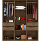 Kit Guarda Roupa Roupeiro Comoda Sapateira 11 Portas 8 Gaveta