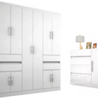 Kit Guarda Roupa Roupeiro Comoda Sapateira 11 Portas 8 Gaveta
