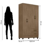 Kit Guarda-roupa Solteiro 4 Portas E Cômoda Sapateira 2 Porta