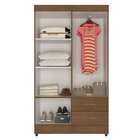 Kit Guarda-roupa Solteiro 4 Portas E Cômoda Sapateira 2 Porta