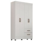 Kit Guarda-roupa Solteiro 4 Portas E Cômoda Sapateira 2 Porta