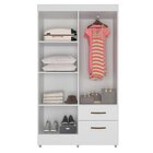 Kit Guarda-roupa Solteiro 4 Portas E Cômoda Sapateira 2 Porta